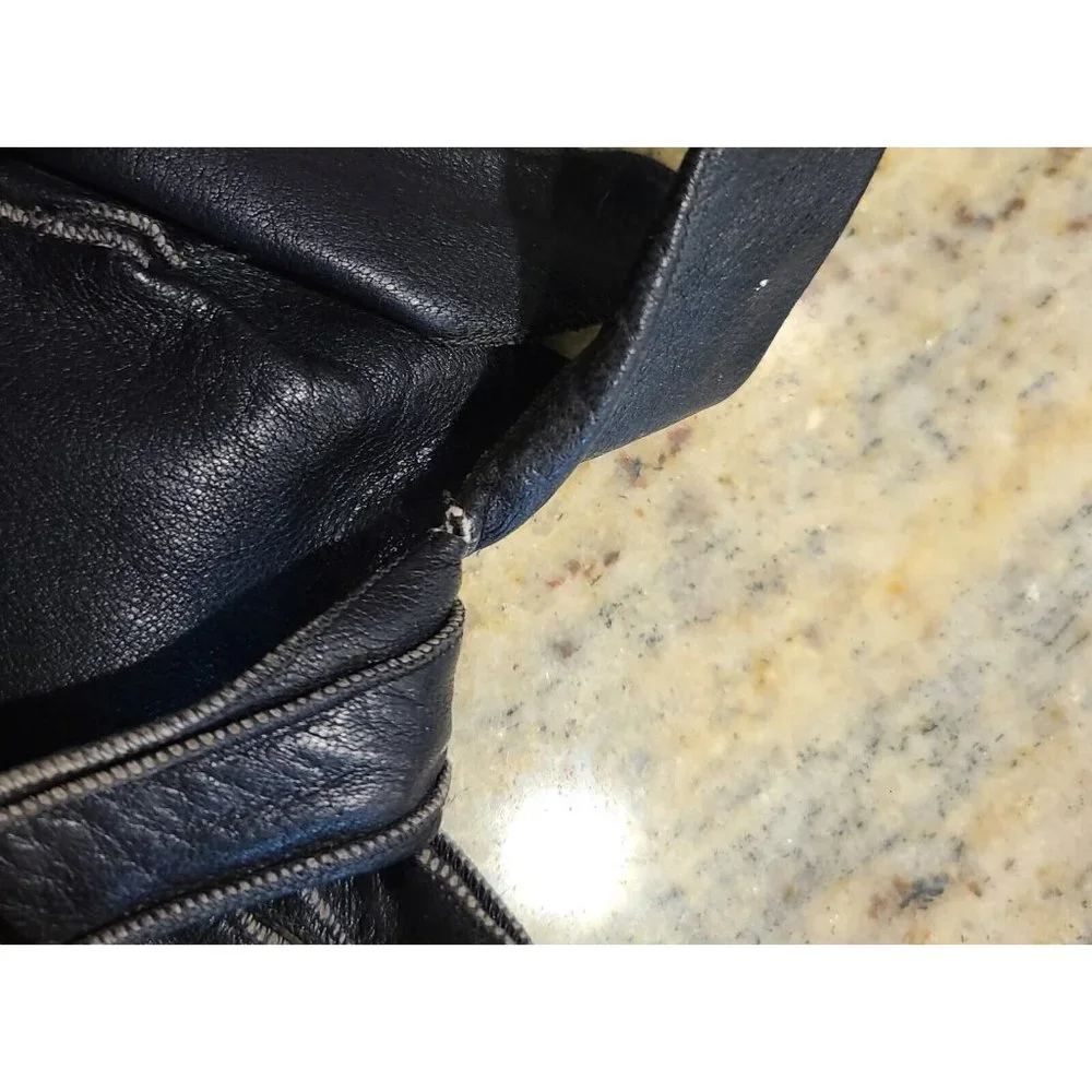 Vintage Size XS S 6/3 Black Formal Leatther 10.5